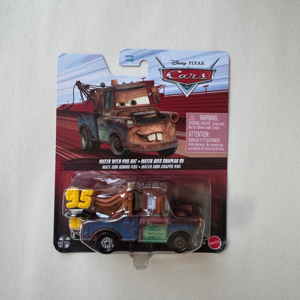 Disney Pixar Cars Mater with 95 Hat Die-Cast Tow Truck Mattel DXV29 HHV86 New